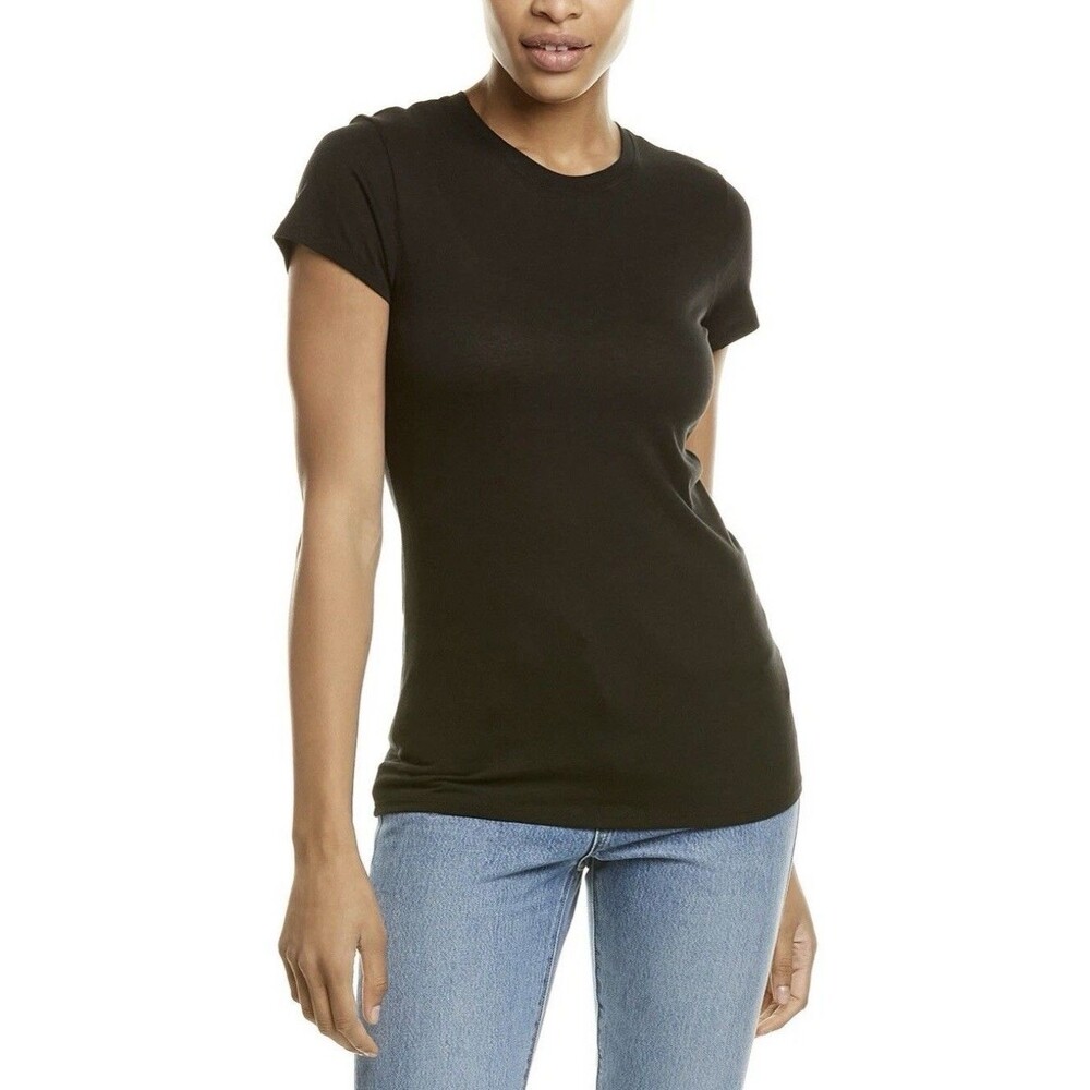 Vince Womens Black Little Boy Short-Sleeve T-shirt Sz XS Basic Minimalist Casual